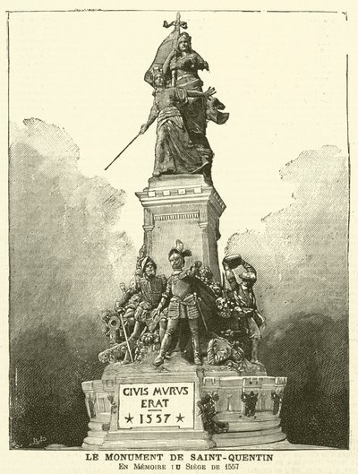 Monument ter herdenking van de Slag bij Saint-Quentin, 1557 door French School